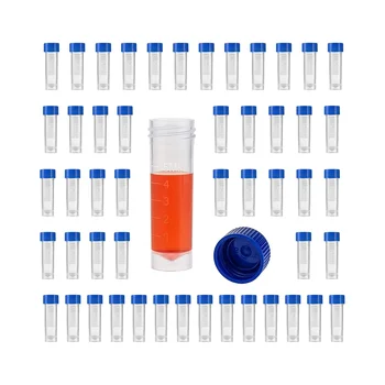 50PCS hideg laboratóriumi kémcső csavaros kupakkal Nincs szivárgás injekciós üveg Crio Fokozatos tesztminta cső nem pirogén