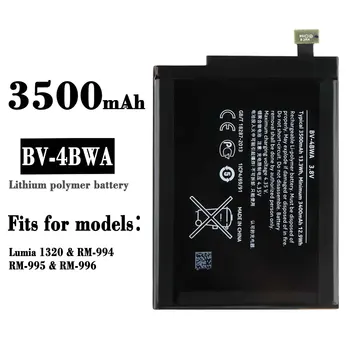 BV-4BWA kiváló minőségű csereakkumulátor Nokia Lumia 1320 RM-994-995-996 mobiltelefonhoz 3500mAh legújabb akkumulátorok