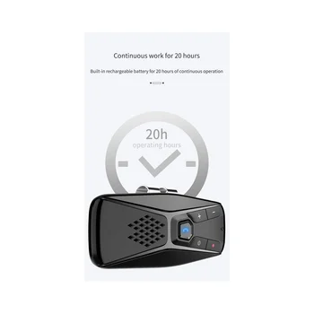Bluetooth autós készlet Kihangosító vezeték nélküli kihangosító mikrofonnal Bluetooth 5.0 automatikus kikapcsolás és automatikus csatlakozás