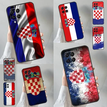 Horvátország zászlós tok Samsung Galaxy M13 M23 M33 M53 M11 M21 M31 M51 M12 M32 M52 M20 M30s M14 M54 fedél