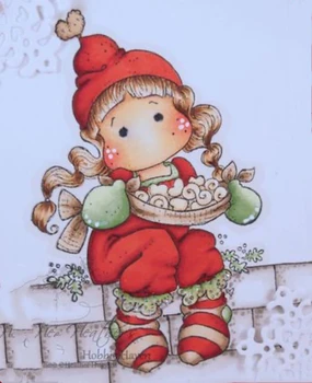 Magnólia lány átlátszó Átlátszó minta Bélyegek és szerszámok barkácsoláshoz Scrapbooking/Kártyakészítés/Gyerekek Karácsonyi szórakoztató dekorációs kellékek