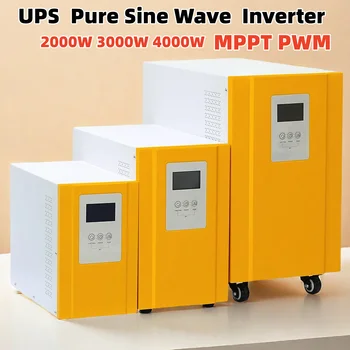UPS inverter töltővel Pure Sine Wave 24v 48V 220v szünetmentes tápegység 3000W 4000W 6000W töltési funkció inverter